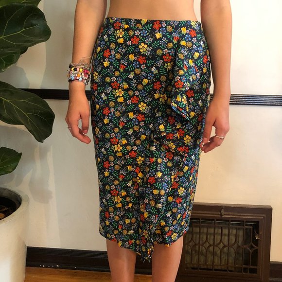 J. Crew Dresses & Skirts - Liberty Of London for Crew Floral Ruffle Skirt
